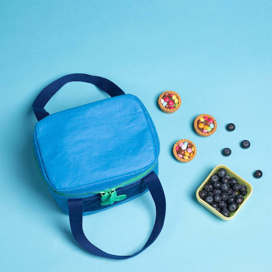 Super Petit School Insulated Snack Bag Blue 16.5x15x20cm