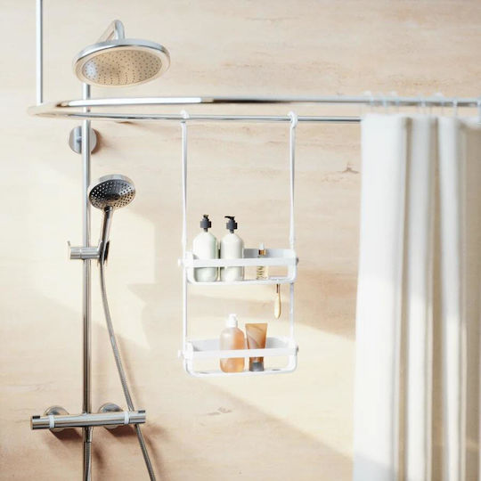 Umbra Flex Wall Mounted Bathroom Shelf Plastic 33x10x66cm White