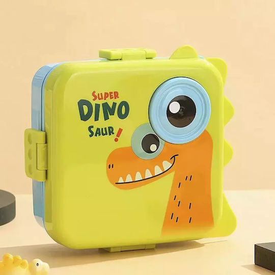 Pandaboo Recipient pentru copii din plastic Dinozauri Albastru