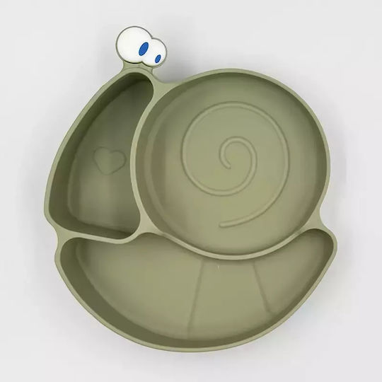 Silicone Plate Snail Mustard