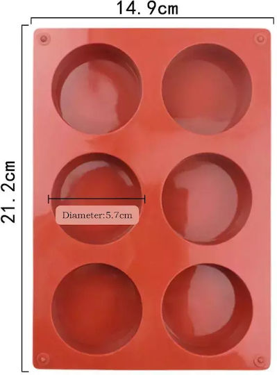 Pandaboo Silicone 6 Cups Baking Pan