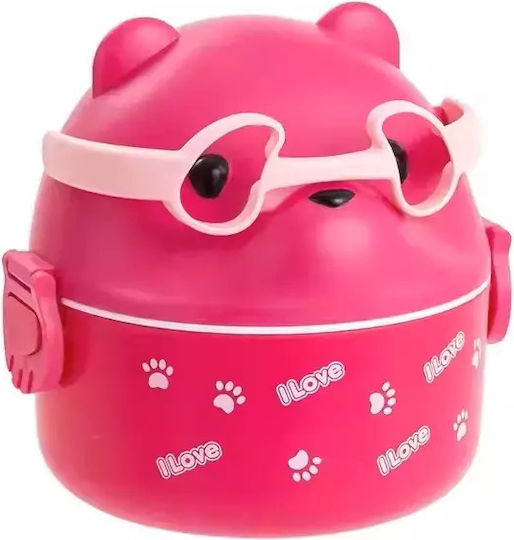 Pandaboo Plastic Lunch Box Pink