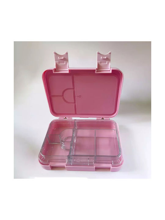 Pandaboo Plastic Lunch Box Pink 820ml