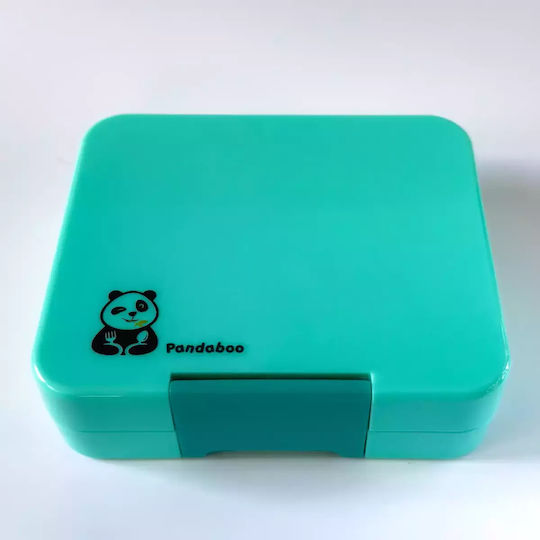 Pandaboo Кутия За Храна Пластмасова Розова С Прегради