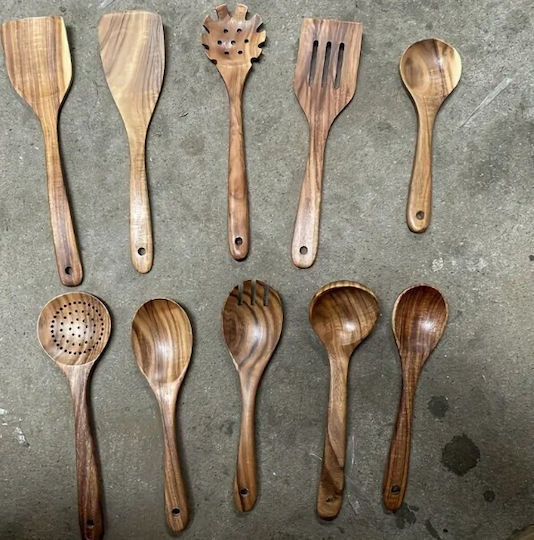 Wooden Cooking Utensil Set 10pcs