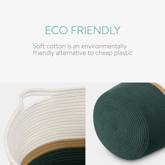 Navaris Storage Basket Fabric Green 1pcs