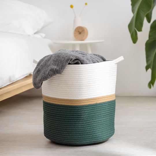 Navaris Storage Basket Fabric Green 1pcs