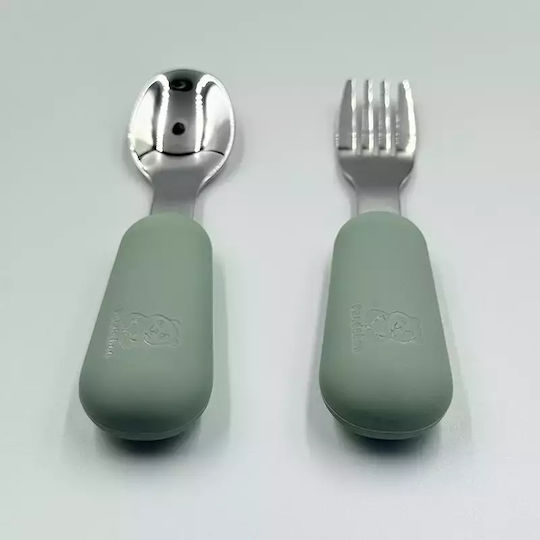 Pandaboo Baby Cutlery Set Blue 2pcs