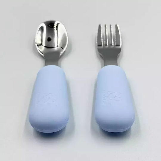 Pandaboo Baby Cutlery Set Gray 2pcs