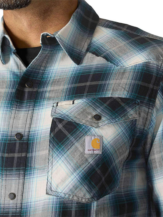 Montana Rugged Flex Μακρυμάνικo Πουκάμισο σε Φαρδιά Γραμμή Μαύρο