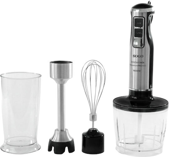 Sogo Sogo Hand Blender with Inox Rod 1600W Silver