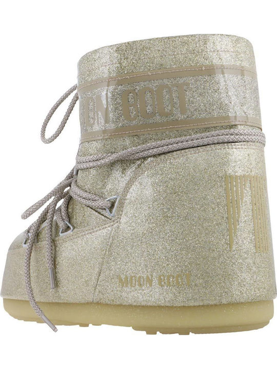 Icon Low Damenstiefel mit Pelz Gold
