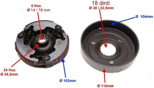 Automatic ATV Clutch 110cc Complete