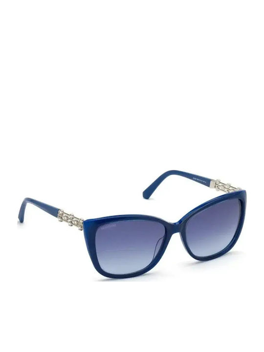Swarovski Men's Sunglasses with Blue Frame and Blue Gradient Lens SK0291 90W