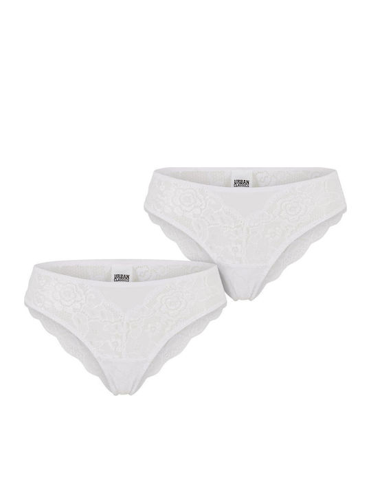 Γυναικεία Brazil 2Pack με Δαντέλα White