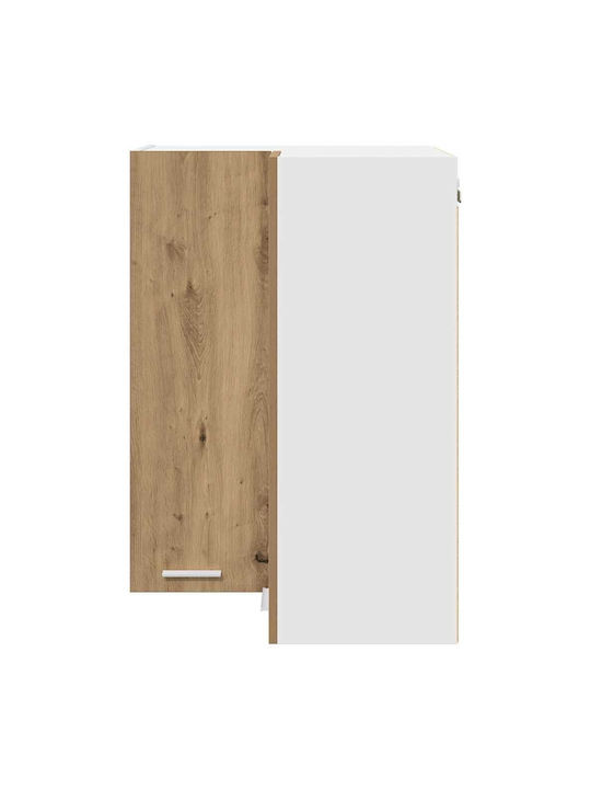 Cabinet Wall Χειροποίητη Δρυς Και Λευκό 57x57x80cm