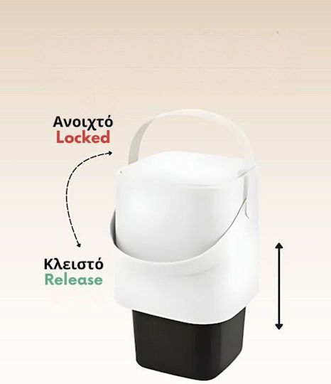 Femmit Waste Bin Handle Inner Bucket 4l Kitchen & Bathroom – White