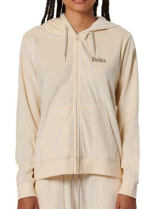 Body Action Sportliche Strickjacke in Creme