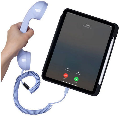 Native Union Pop Phone Alarm Usb-c Ακουτικό Τηλεφώνου Υψηλής Ποιότητας Μικρόφωνο Ακουστκό Azur Μωβ Nu-pop-p-azr
