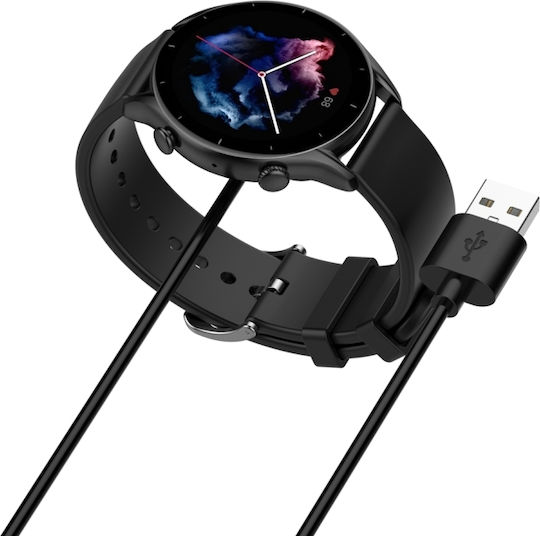 Magnetic Charging Cable Wearable Charger Amazfit T-Rex Ultra Smart Watch Blackς