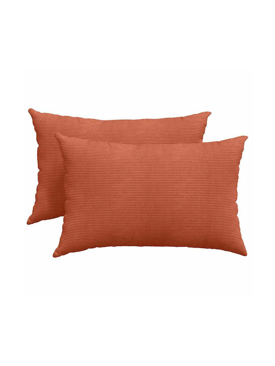 vidaXL Velvet Sofa Cushion Red Orange 40x60cm