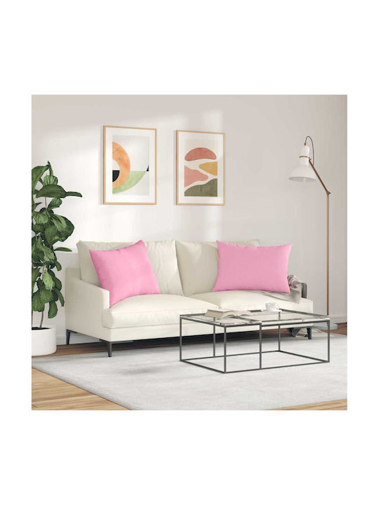 vidaXL Μαξιλάρι Καναπέ Ροζ 50x70εκ.