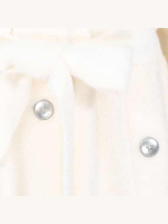 Zante Women's White Coat with Buttons
