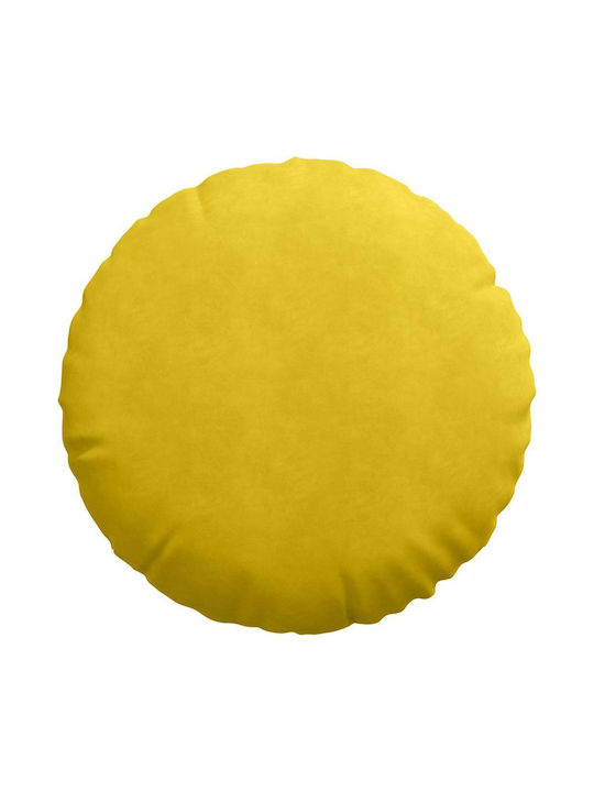 vidaXL Velvet Yellow Sofa Cushion 60x60cm
