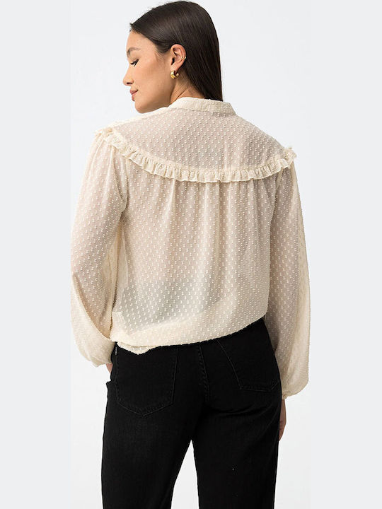 Women's Long Sleeve Shirt Beige