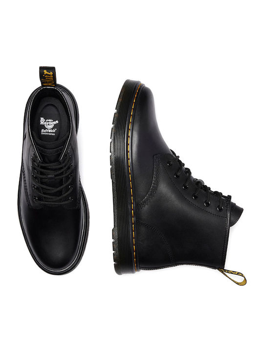 Leder Schwarz Herrenstiefel