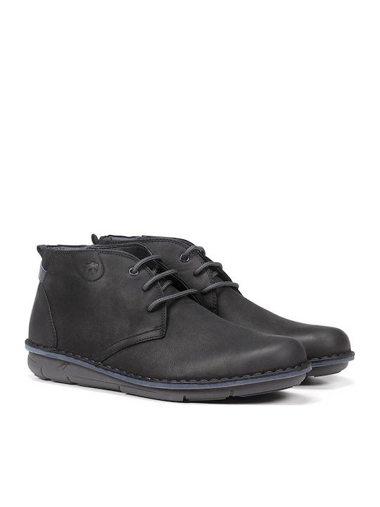 Leather Men's Boots Desert Black
