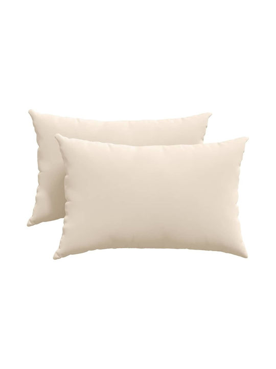 vidaXL Sofa-Kissen Beige 2Stück 40x60cm.