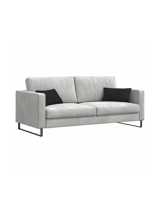 vidaXL Sofa Cushion Black Velvet-Black Metal 2pcs 30x50cm.