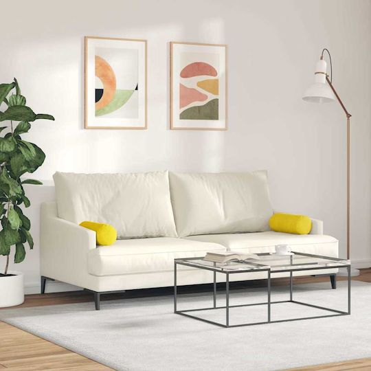 vidaXL Μαξιλάρι Κίτρινο 2τμχ 40x15εκ.