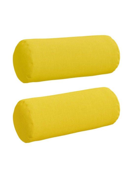 vidaXL Sofa Cushion Soft Yellow 2pcs 40x15cm.