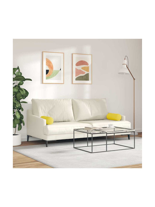 vidaXL Sofa Cushion Soft Yellow 2pcs 40x15cm.