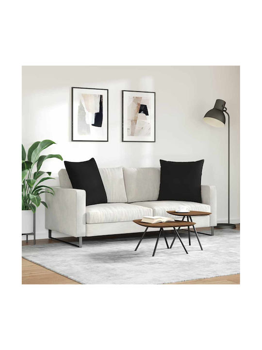 vidaXL Perna de canapea Negru 2buc 60x60cm.