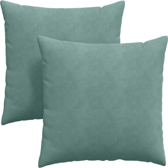 vidaXL Velvet Sofa Cushion Light Blue 80x80cm