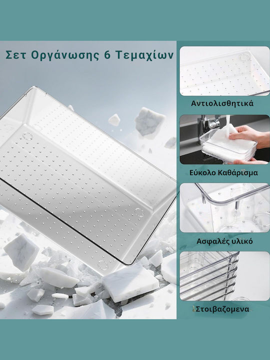 Femmit Drawer Organizer With Transparent Drawers 6 Pieces
