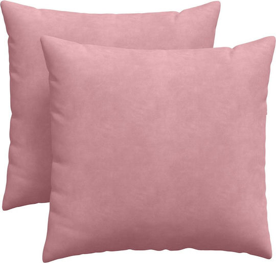 vidaXL Perna De Canapea Din Catifea Roz 45x45cm
