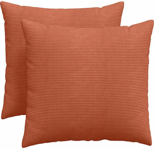 vidaXL Velvet Sofa Cushion Red Orange 50x50cm