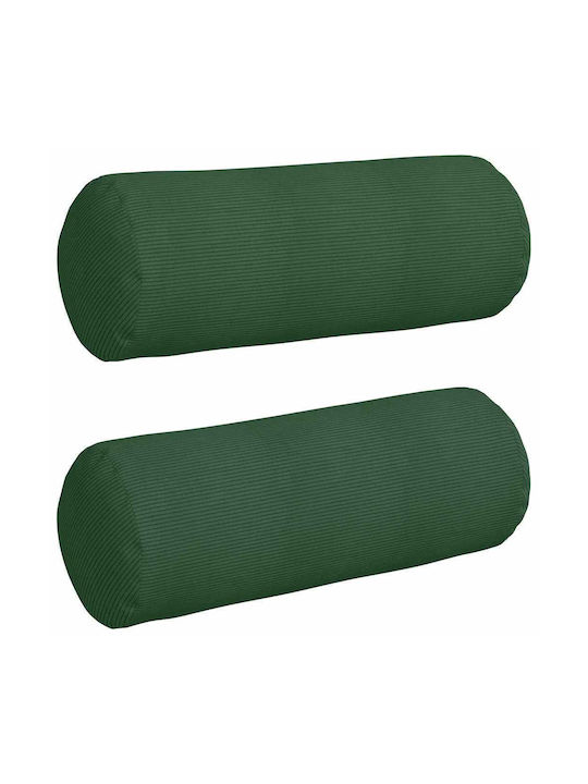 vidaXL Sofa Cushion from Velvet Dark Green 2pcs 70x25cm.