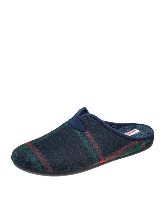 Men's Printed Slippers Blue