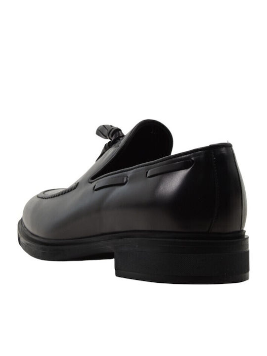 Δερμάτινα Ανδρικά Loafers σε Μαύρο Χρώμα