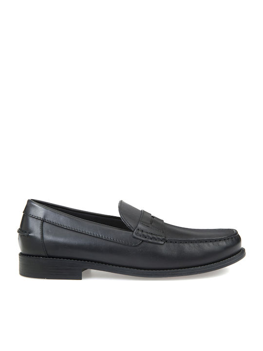 New Damon B Men's Leather Loafers Black