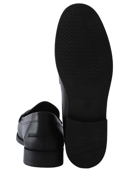 New Damon B Men's Leather Loafers Black