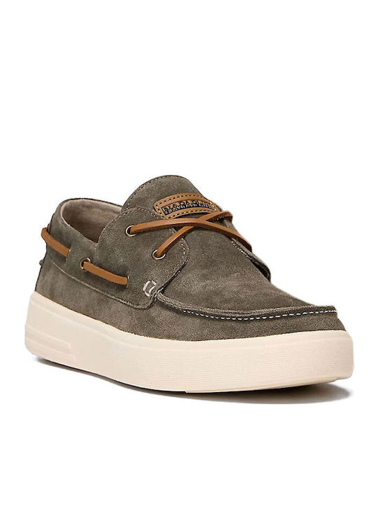 Men's Leather Moccasins Green