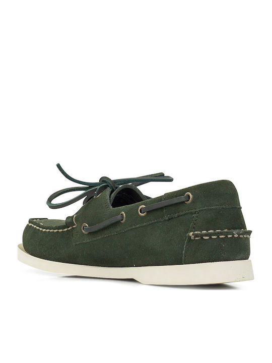 Portland Docksides Men's Suede Boat Shoes Green