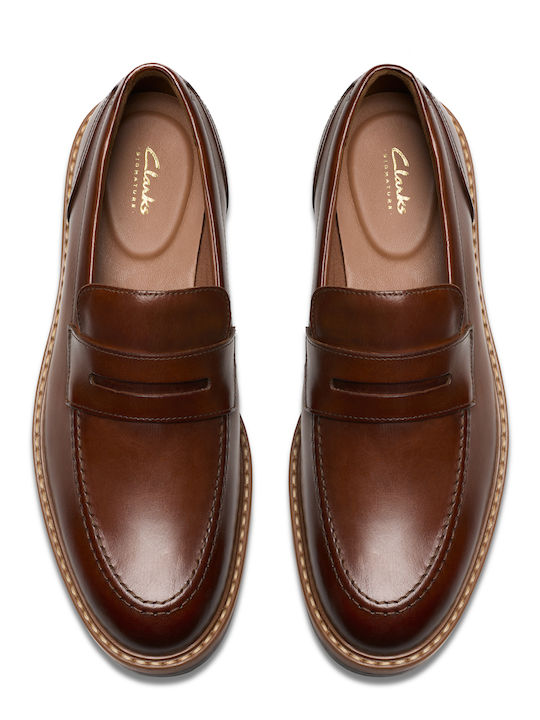 Step Men's Leather Loafers Tabac Brown