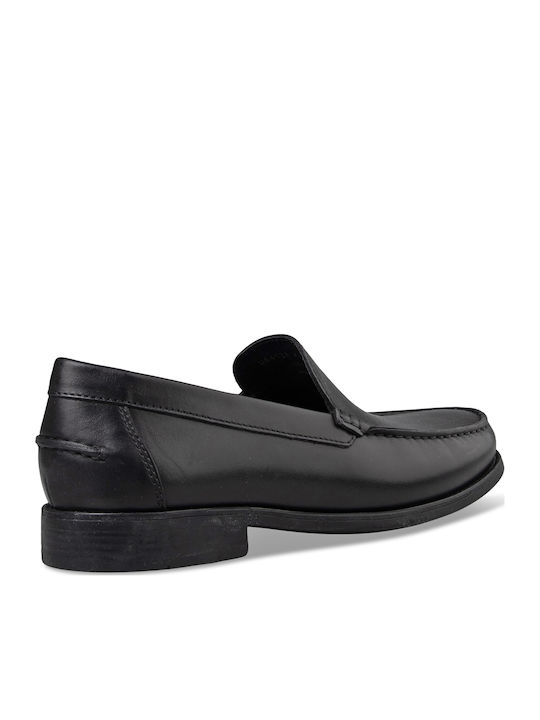 New Damon A Men's Leather Loafers Black